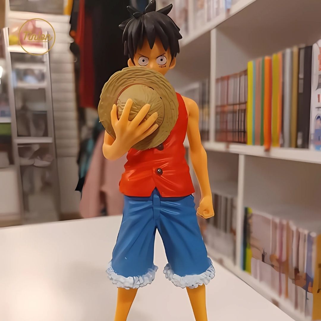 Tinion || Monkey D. Luffy Red Coat Action Figure – 16cm Anime Collectible | One Piece PVC Statue for Desk, Dashboard & Gifting