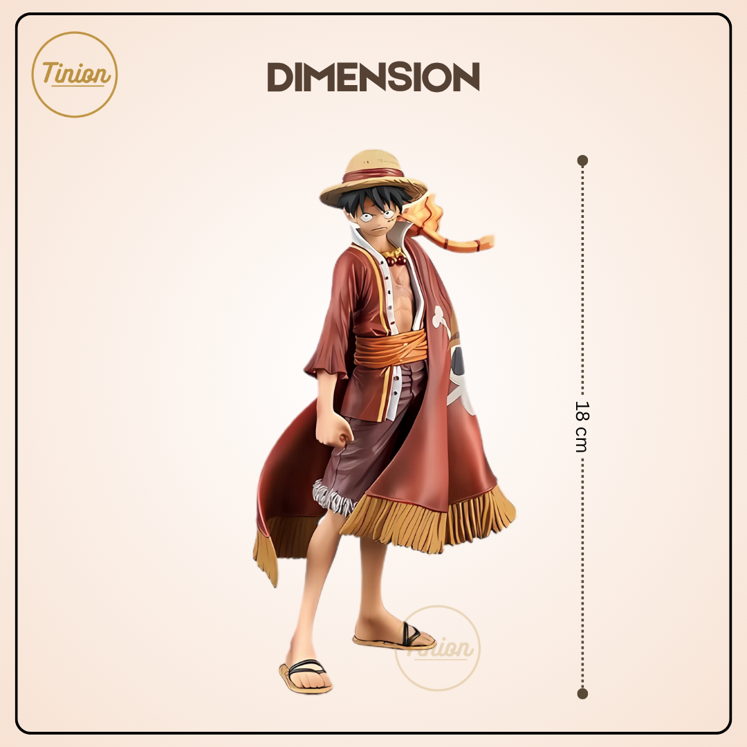 Tinion || Monkey D. Luffy Action Figure – 18cm Limited Edition Collectible | One Piece Anime Decor for Desk, Dashboard, Cake & Display