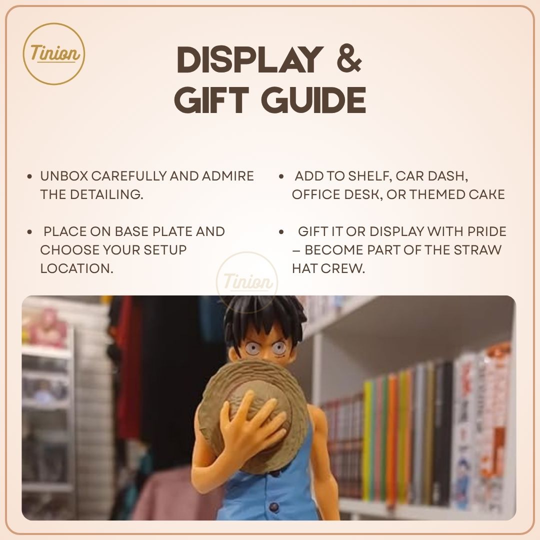 Tinion || Monkey D. Luffy Blue Coat Action Figure – 16cm PVC Collectible | Anime Figurine for Desk, Shelf, or Gifting
