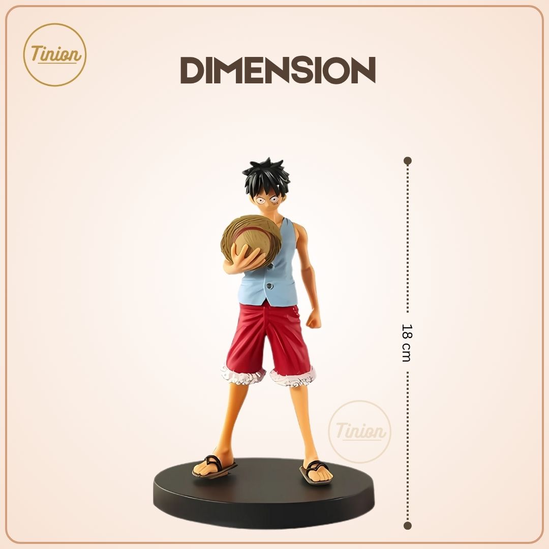 Tinion || Monkey D. Luffy Blue Coat Action Figure – 16cm PVC Collectible | Anime Figurine for Desk, Shelf, or Gifting