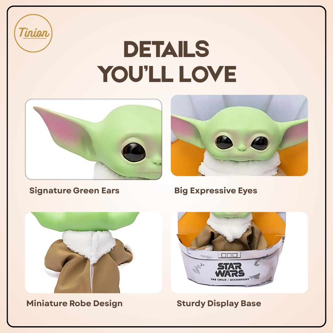Tinion || Baby Yoda Collectible Figure – The Mandalorian Inspired Toy Doll for Kids (Ages 3+)