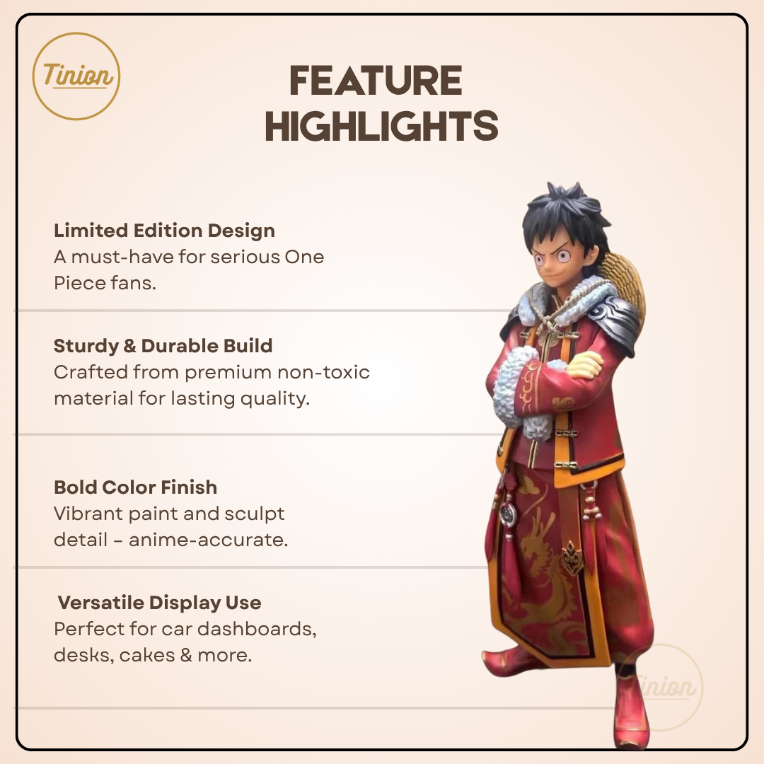 Tinion || Monkey D. Luffy Action Figure – 17 cm PVC Collectible | One Piece Anime Figurine for Display, Desk, & Gifting
