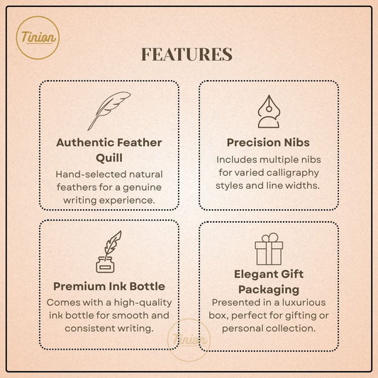 Tinion Harry Potter™ Levin Feather Calligraphy Executive Pen Set – Premium Gift Box