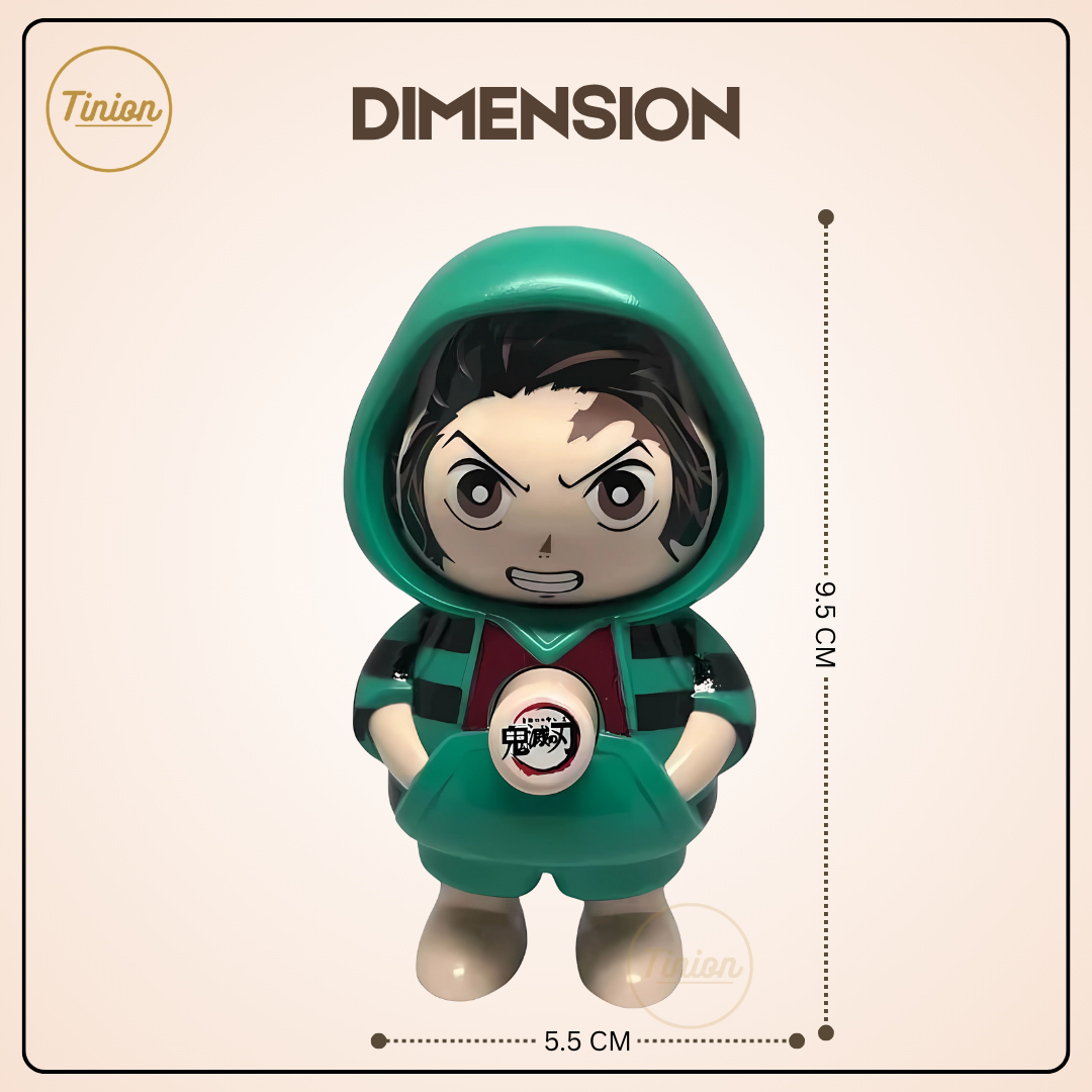 Tinion || Tanjiro Face-Changing Keychain – 360° Rotating Dual Expression Anime Collectible