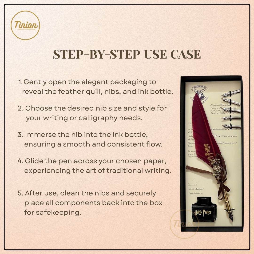 Tinion Harry Potter™ Levin Feather Calligraphy Executive Pen Set – Premium Gift Box