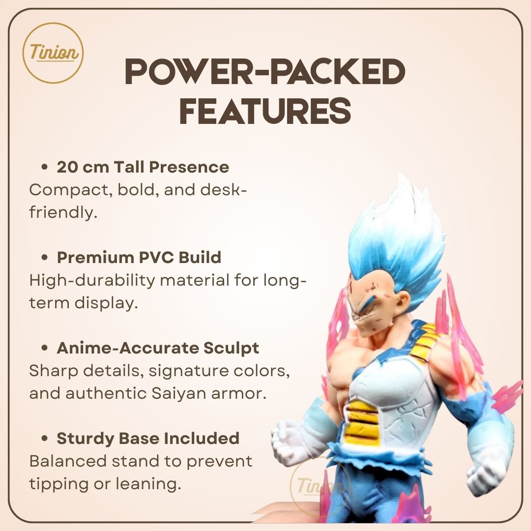 Tinion | Dragon Ball Z Vegeta Action Figure – 20 cm Saiyan Prince Collectible