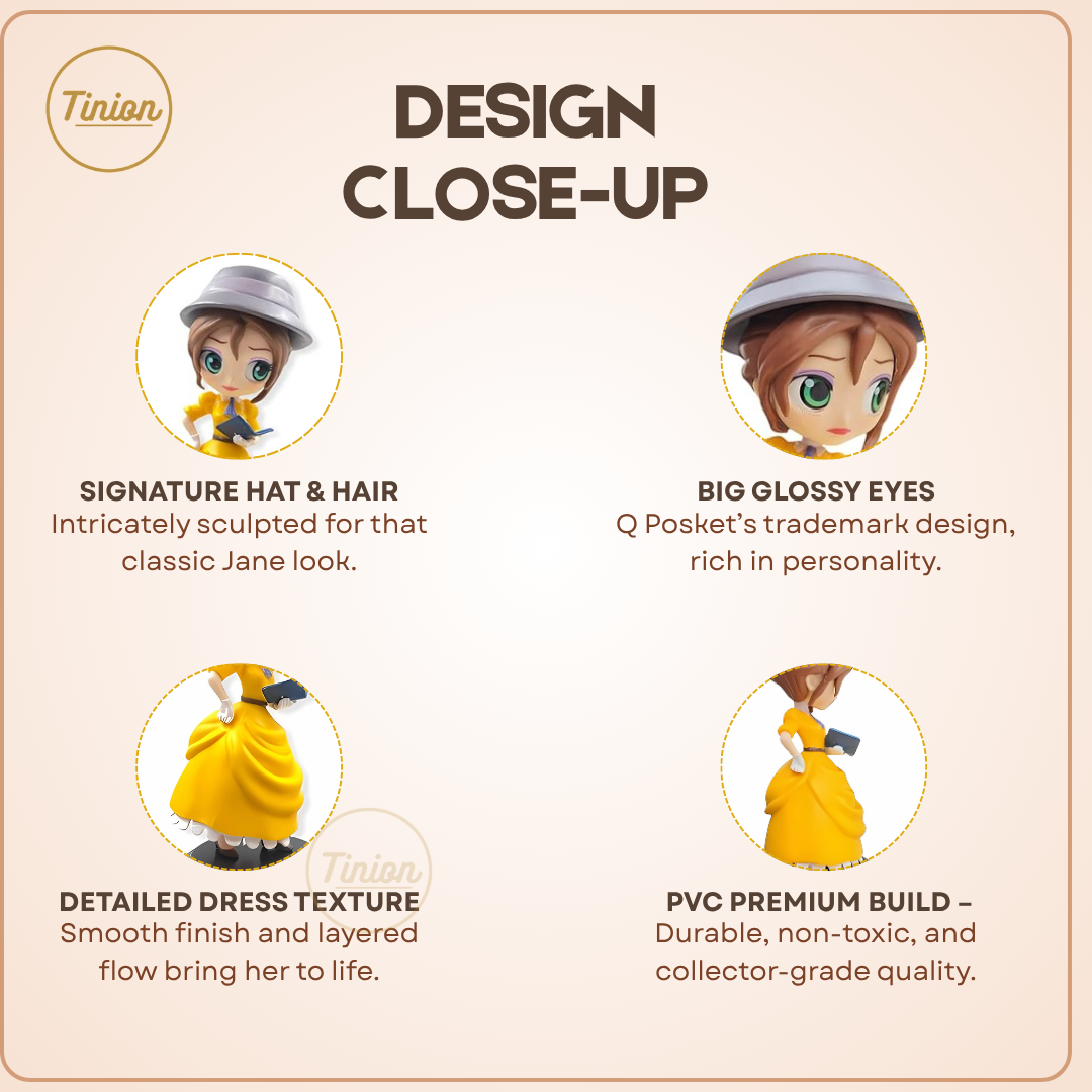 Tinion | Disney Jane Action Figure – 16cm Chibi-Style Special Edition Collectible | Desk, Car & Cake Decor