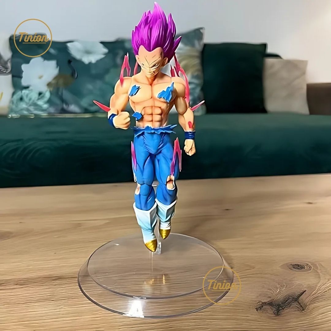 Tinion | Dragon Ball Z Vegeta Action Figure – 20 cm Violet Hair PVC Collectible