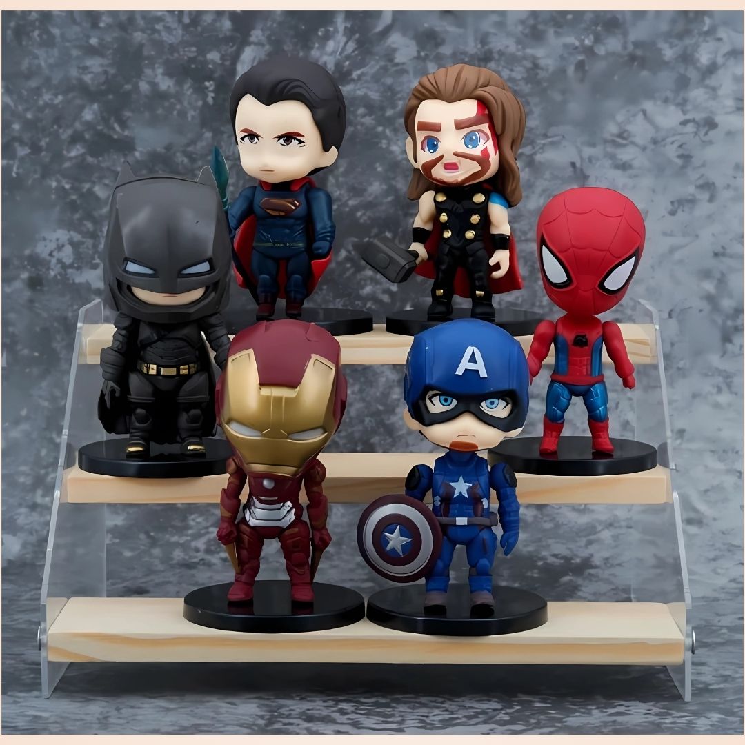 Tinion | Avengers Action Figure Set (6-Pack) – 10cm Miniature Collectibles for Desk, Car, Cake & Decor