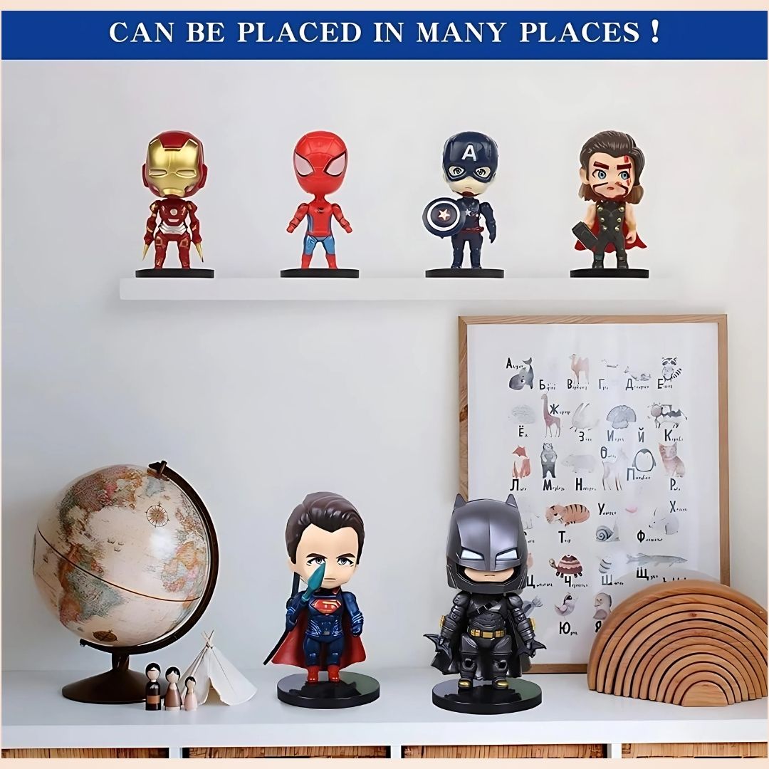Tinion | Avengers Action Figure Set (6-Pack) – 10cm Miniature Collectibles for Desk, Car, Cake & Decor