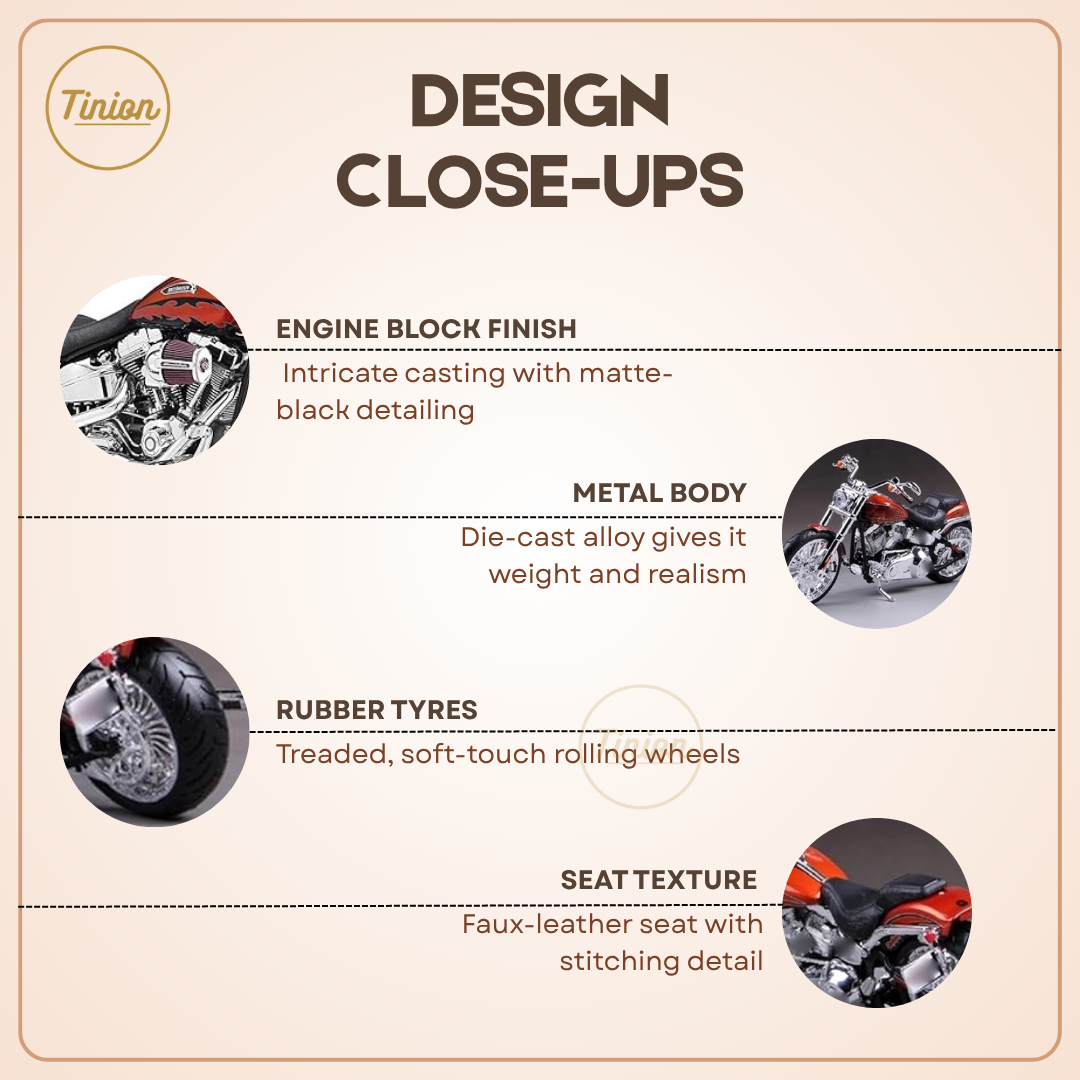 Tinion || Harley Davidson 2015 Street 750 – 1:12 Die-Cast Scale Model by Maisto | Collectible Bike for Desk Display & Gifting
