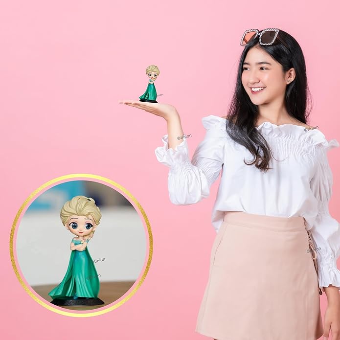 Tinion™ Special Edition Queen Elsa Action Figure – 16cm | Disney-Inspired PVC Figure for Dashboard, Cake, Desk & Home Décor