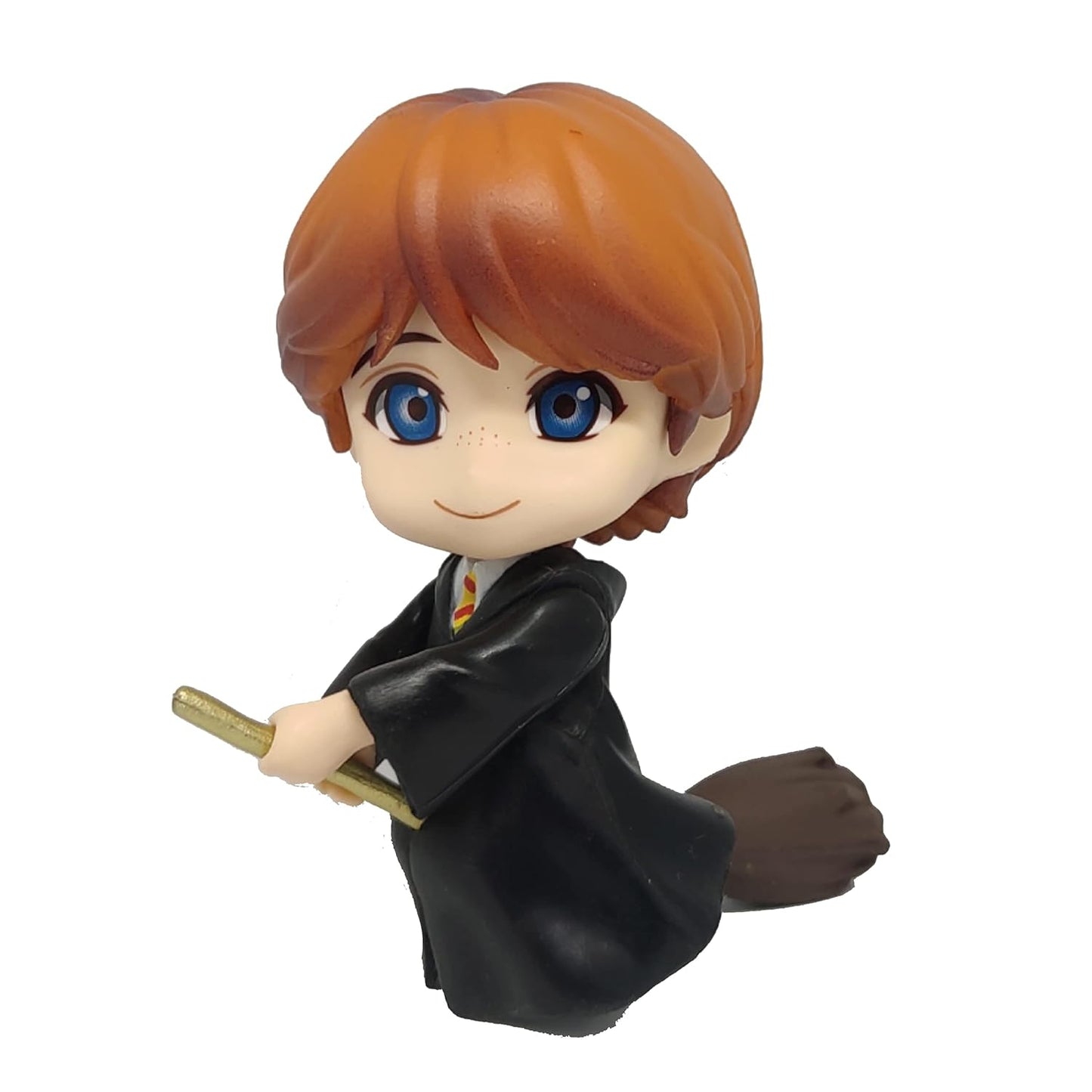 Tinion || Harry Potter Set of 3 Wizard-Themed Action Figures with Broom – Special Edition Miniatures for Car Dashboard, Desk, Cake Decoration, and Study Table (Height: 8 cm)