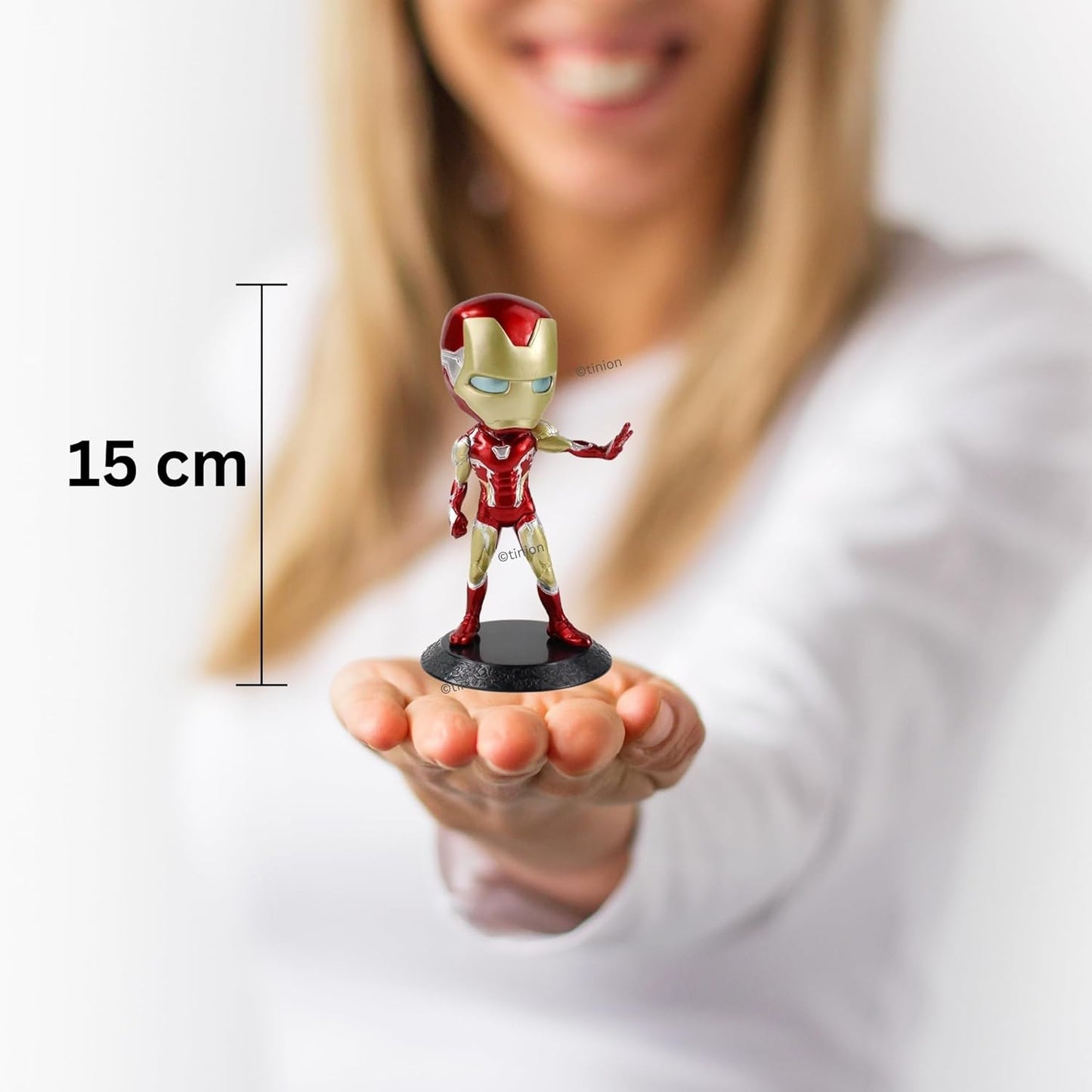 Tinion|| Iron Man (Avengers) Action Figure Special Edition Action Figure for Car Dashboard, Decoration, Cake, Office Desk & Study Table (Pack of 1) (Height-16cm)