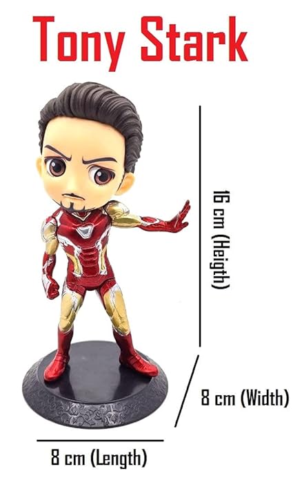 Tinion™ Iron Man Special Edition Action Figure – 16cm | Avengers-Inspired PVC Figurine for Dashboard, Cake, Desk & Home Decoration