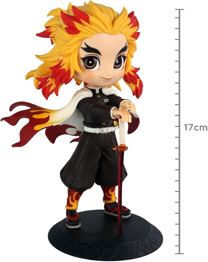 Tinion™ Rengoku Kyojuro Action Figure – 15cm Demon Slayer Collectible Toy for Desk, Car, Cake & Display