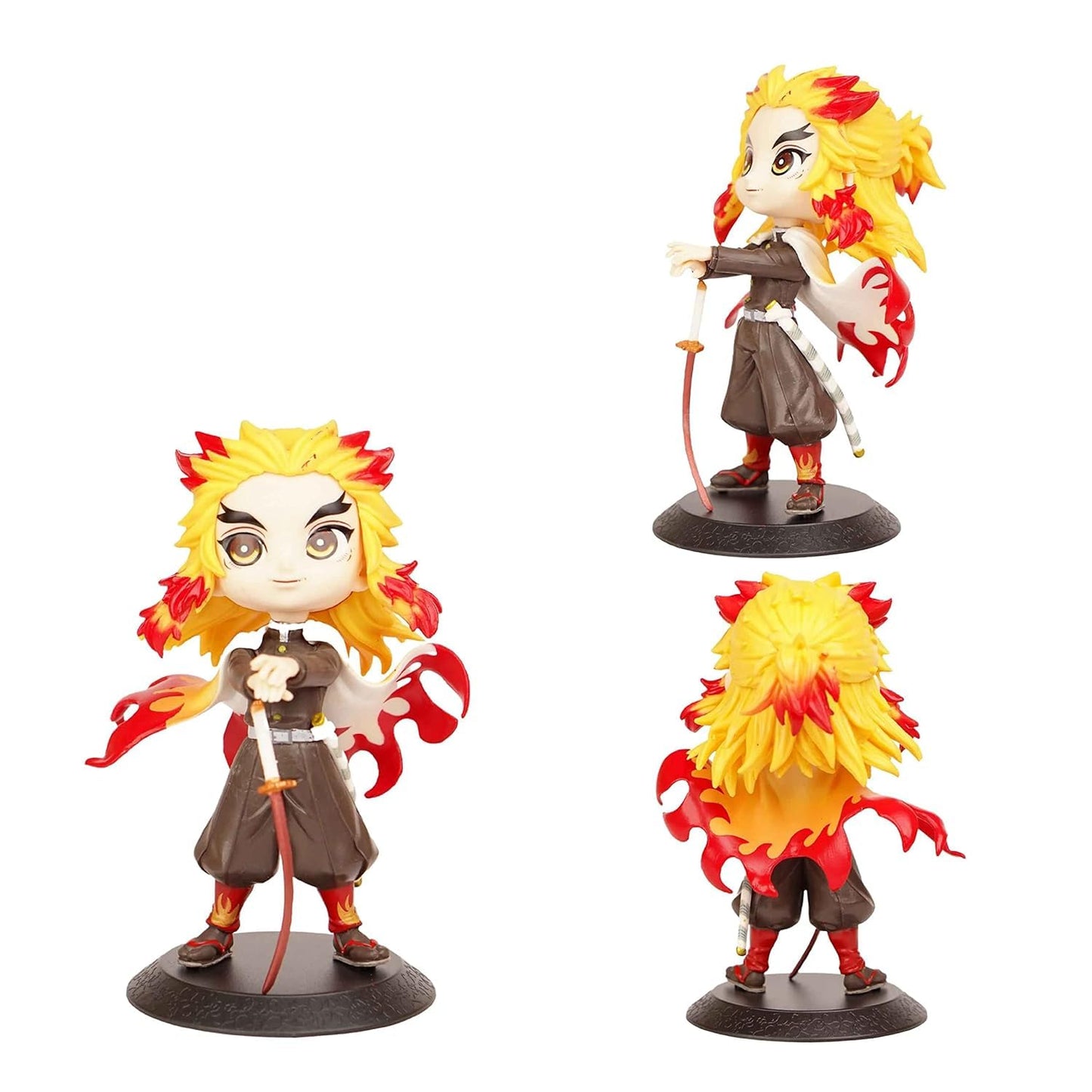 Tinion™ Rengoku Kyojuro Action Figure – 15cm Demon Slayer Collectible Toy for Desk, Car, Cake & Display