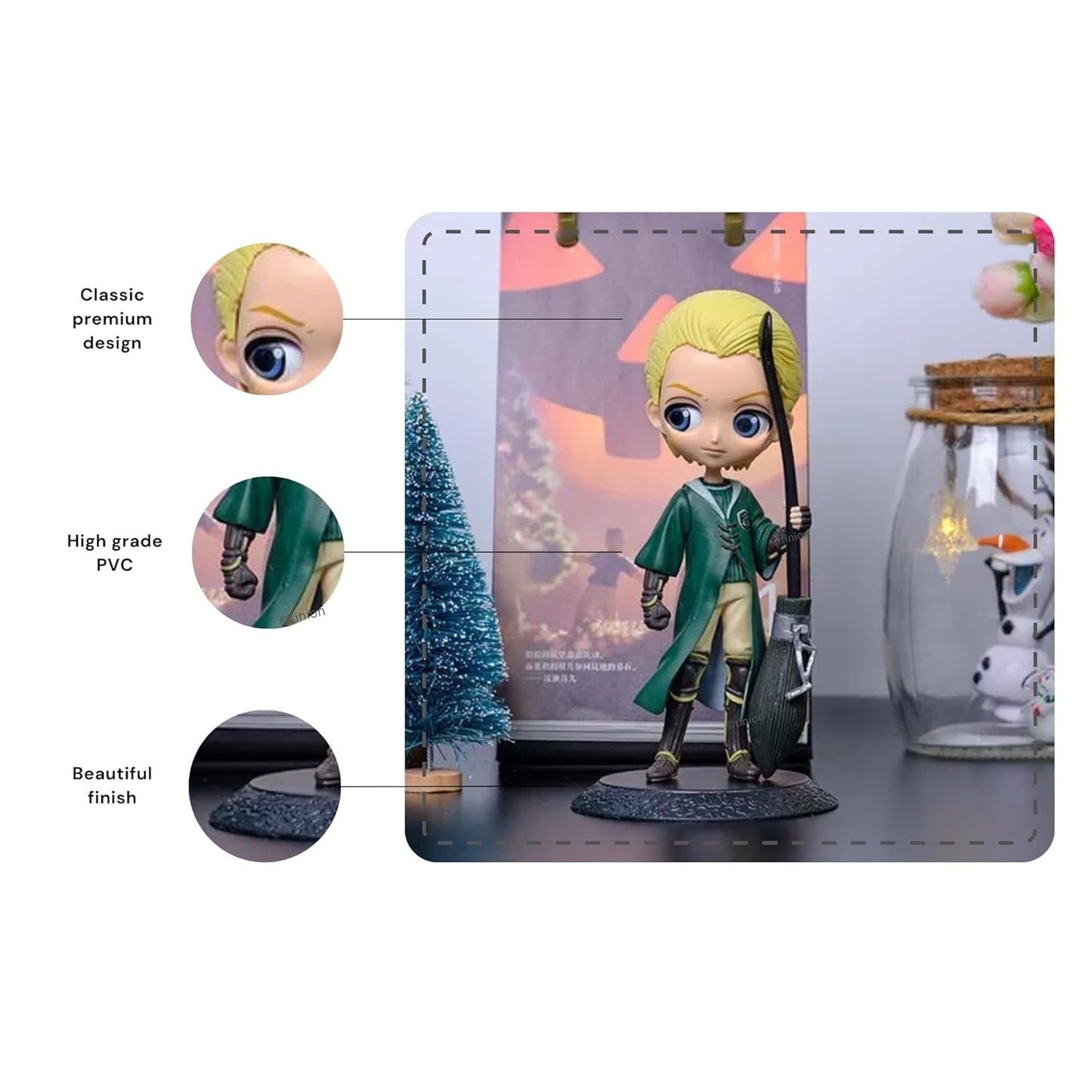 Tinion™ Draco Malfoy Action Figure – Limited Edition 16cm Harry Potter Collectible | PVC Car Dashboard Ornament, Cake Topper & Desk Decoration (Pack of 1)