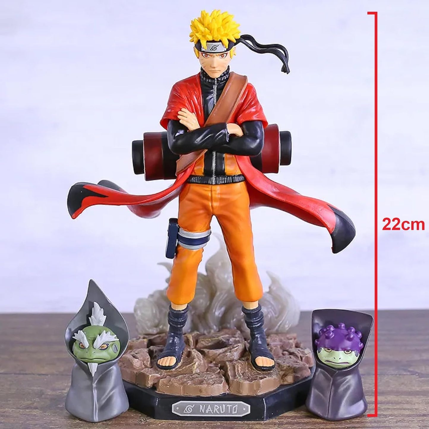 Tinion || Anime Naruto Sage Mode Figurine with Frog — 22cm PVC Collectible Figure