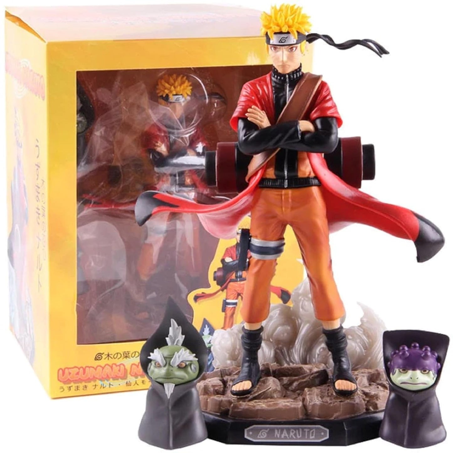 Tinion || Anime Naruto Sage Mode Figurine with Frog — 22cm PVC Collectible Figure