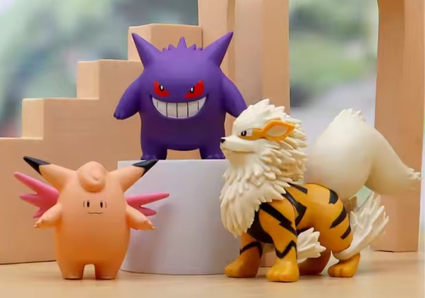 Tinion Pokémon Toy Figure Set of 8 Pcs | Mini Action Figures 3-9cm | Special Edition for Car Dashboard, Cake, Office Desk, Study Table & Home Decoration