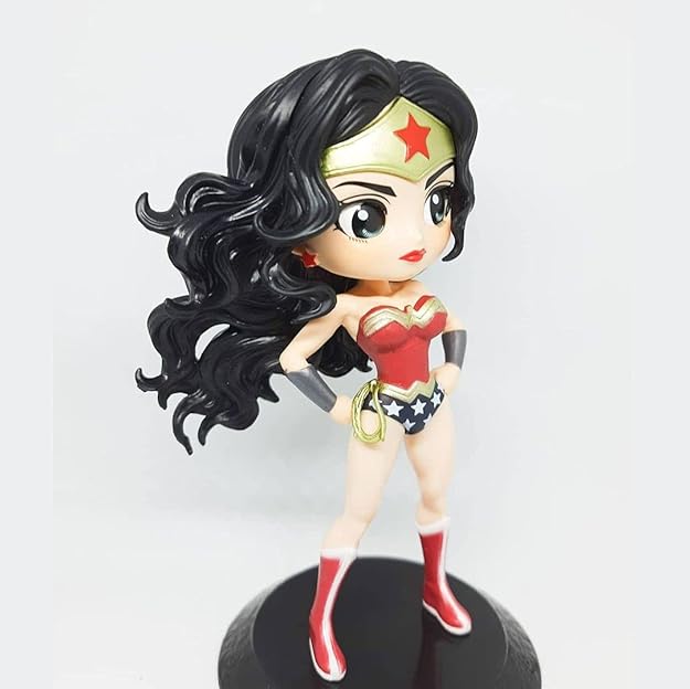 Tinion™ Wonder Woman Action Figure – Special Edition 16cm DC Collectible | Car Dashboard Ornament, Cake Topper & Office Desk Decor (Pack of 1)