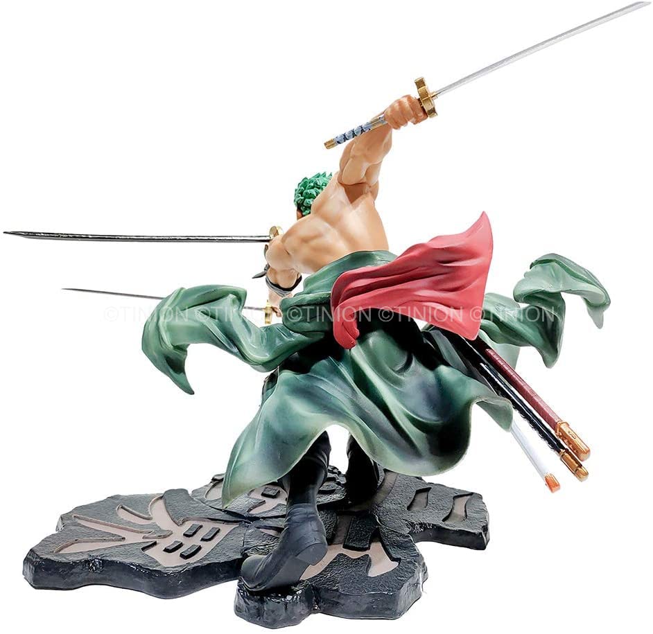 Tinion||ONE Piece- Roronoa Zoro- HIGH Detailed -Action Figure Miniature Toy Figure (Doll) Special Edition for Car Dashboard, Decoration, Cake, Office Desk & Study Table (Pack of 1) (Height- 18cm)