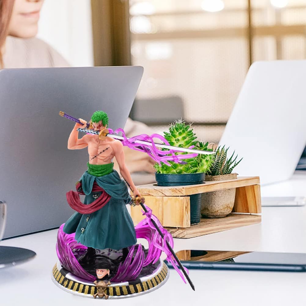Tinion | Zoro Action Figure – One Piece Special Edition Miniature (25 cm) for Car Dashboard, Office Desk, Cake Topper, and Home Décor (Pack of 1)