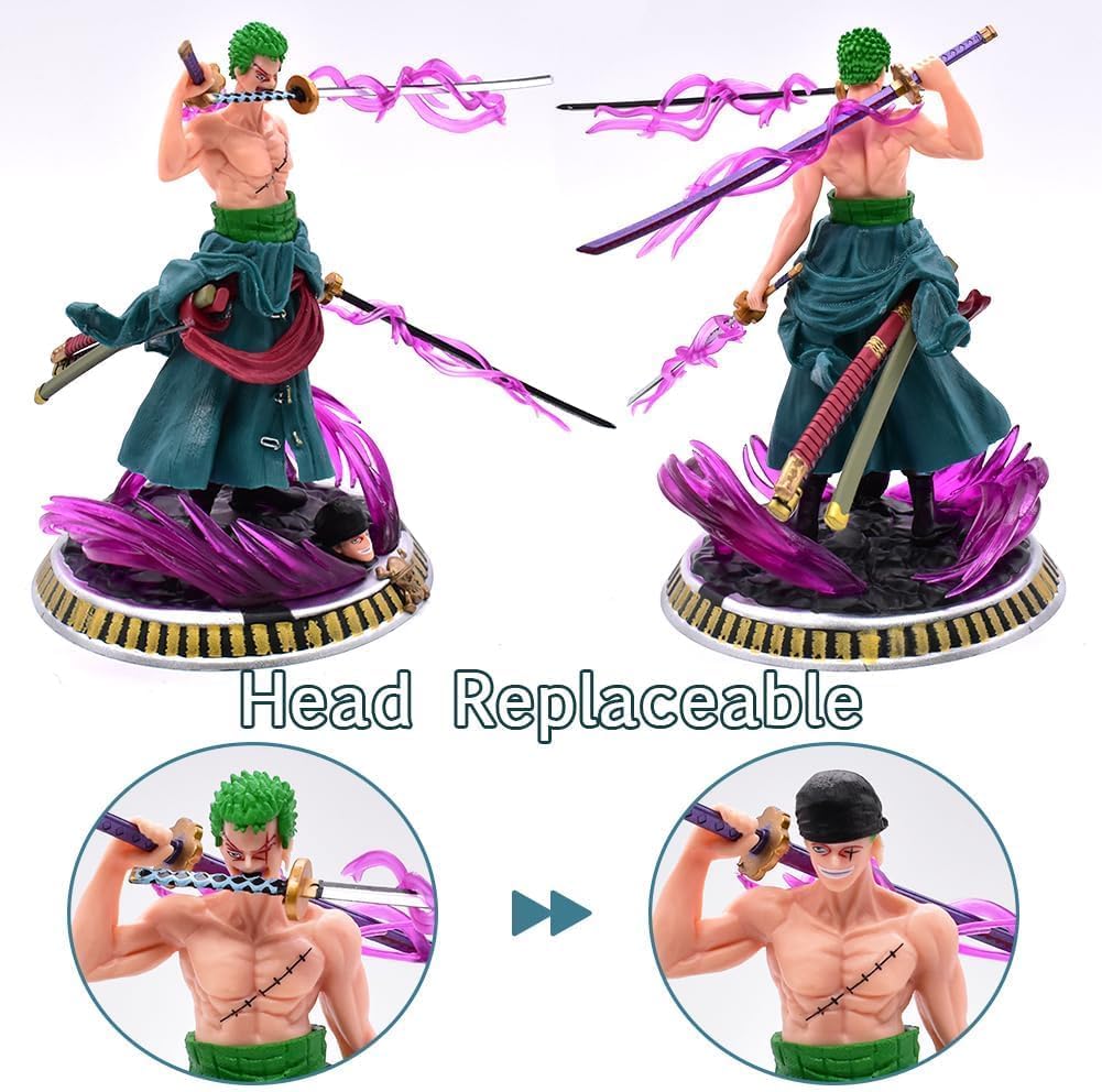 Tinion | Zoro Action Figure – One Piece Special Edition Miniature (25 cm) for Car Dashboard, Office Desk, Cake Topper, and Home Décor (Pack of 1)