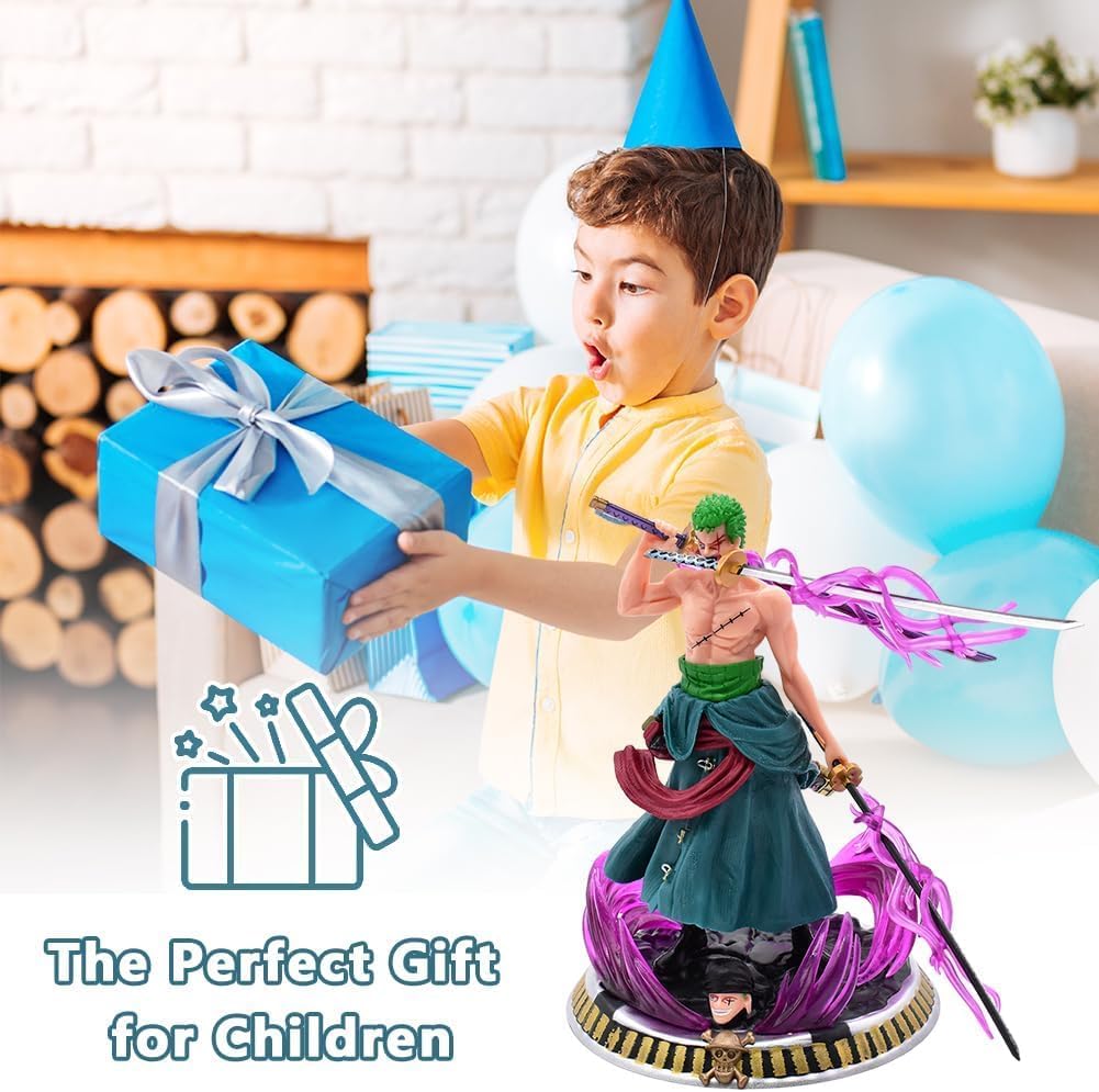 Tinion | Zoro Action Figure – One Piece Special Edition Miniature (25 cm) for Car Dashboard, Office Desk, Cake Topper, and Home Décor (Pack of 1)