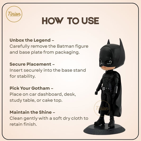 Tinion | Batman Special Edition Action Figure – 16 cm Desk & Dashboard Collectible