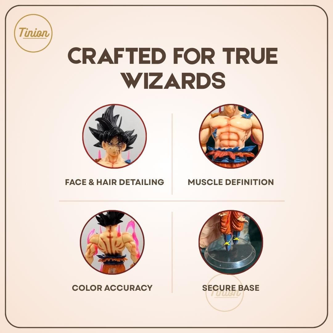 Tinion | Dragon Ball Z Goku Action Figure – 24 cm PVC Collectible Figurine for Desk & Display