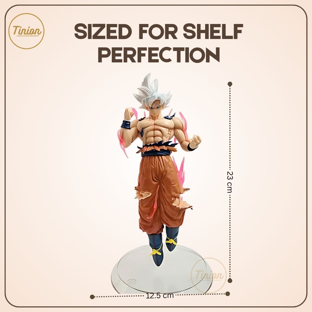 Tinion | Dragon Ball Z Goku Ultra Instinct Action Figure – 24 cm PVC Collectible (White Hair)