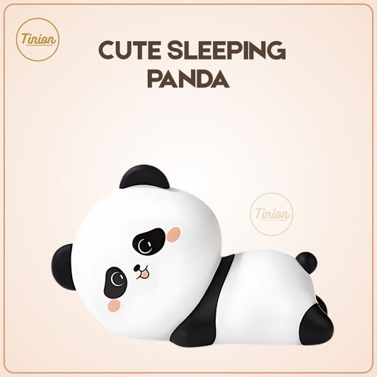 Tinion || Cute Sleeping Panda Silicone Lamp(Color Changing LED Lamp and Rechargeable) Decoration for Home, Office & Car - Adorable Desktop Accessory & Creative Gift