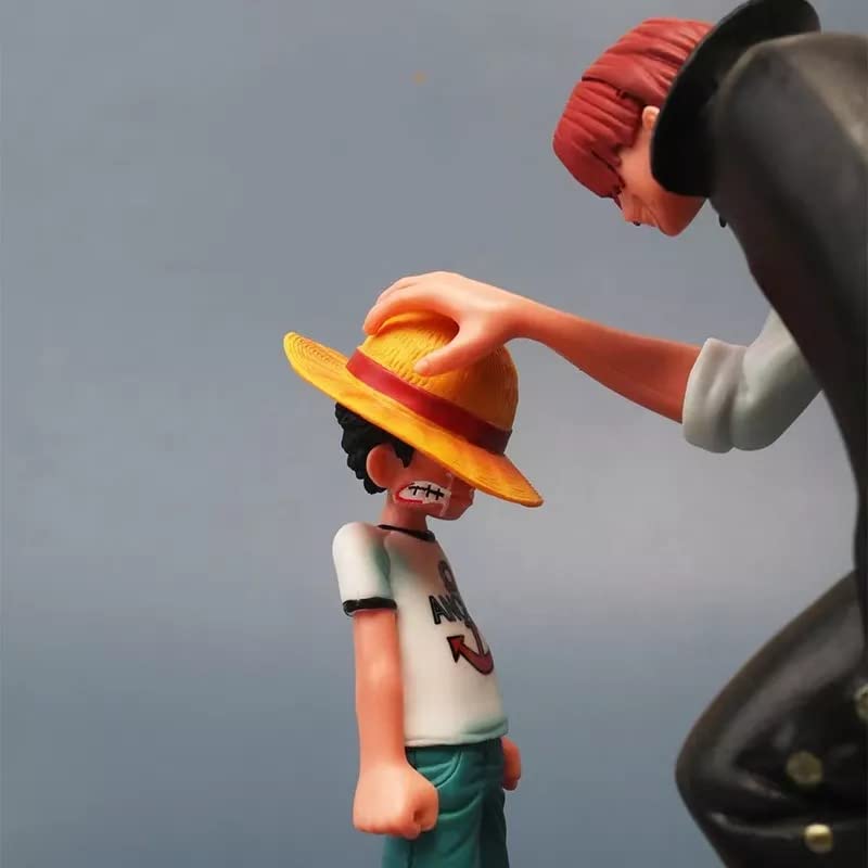 Tinion One Piece Special Edition Luffy & Shanks Action Figure – 18cm Miniature Toy for Car Dashboard, Desk, Cake & Home Decor (Pack of 1)