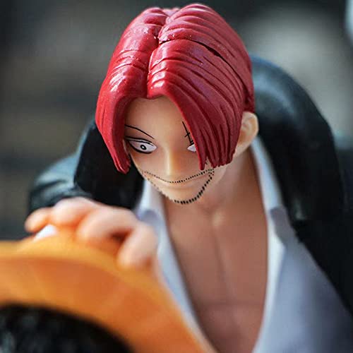 Tinion One Piece Special Edition Luffy & Shanks Action Figure – 18cm Miniature Toy for Car Dashboard, Desk, Cake & Home Decor (Pack of 1)